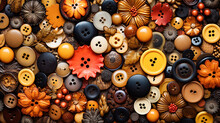 Macro Close-up Of An Assortment Of Buttons