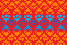Indonesian  Batik Motifs With Balinese Flower Patterns, Exclusive And Classic, Are Suitable For Various Purposes. EPS VECTOR 10