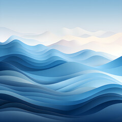 Fototapete - Wave abstract wallpaper powerpoint presentstation, AI Generative.