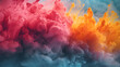 canvas print picture - himmel abstrakt feuer blau cloud cloud explosion
