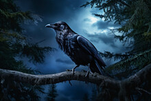 A Crow On A Tree Branch