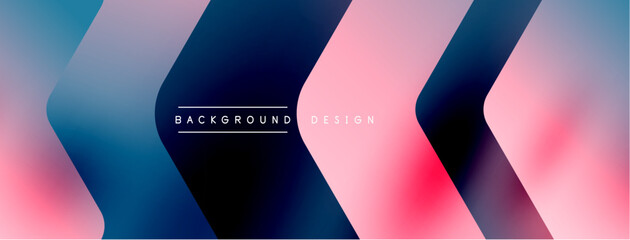 Fototapete - Energetic geometric background featuring an array of dynamic arrows in harmonious motion, evoking sense of speed, agility and purposeful flow