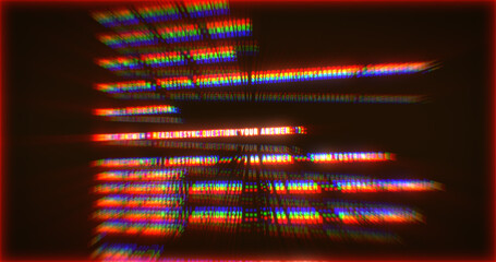 Aufkleber - Typing a digital code by a programmer in a programming language, luminous letters and numbers. Making computer programs yellow background
