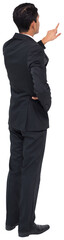 Poster - Digital png photo of biracial businessman on transparent background