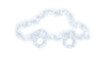 Digital png illustration of car symbol on transparent background