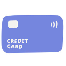 Credit Card Front Flat Illustration