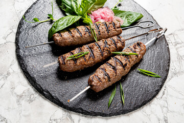 Sticker - lamb kebab with fresh herbs