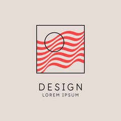 Poster - a composition with abstract elements in a popular style. elemetns for your design.