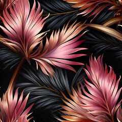 Sticker - Luxury Palms Seamless Pattern Background