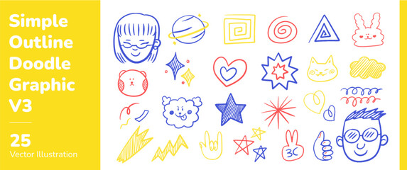  Simple Outline Doodle Graphic 3