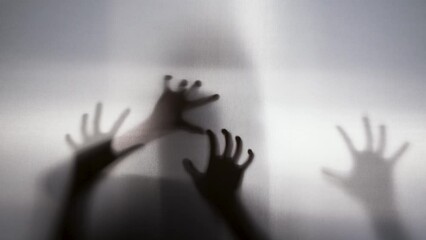 Canvas Print - Shadow of a zombie's hand