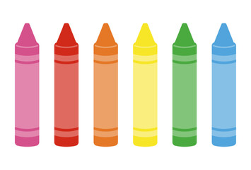 a set of colored crayons for banners, cards, flyers, social media wallpapers, etc.