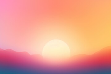 Wall Mural - Purple sunrise or sunset blurred background. Pastel abstract geometric shapes backdrop. Retro neon gradient summer concept. Conceptual design for flyer, poster, music and card