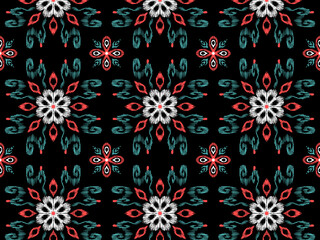 Poster - ethnic, ikat, patterns, geometric, native, tribal, boho, motif, aztec, textile, fabric, carpet, mandalas, african, american, india, flower, printing, wallpaper, silk, batik, fiber, asia, pape, abstrac