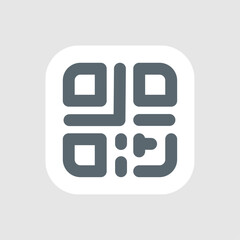 Poster - QR code payment button concept illustration line icon design editable vector eps10