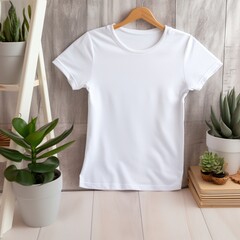 Poster - white tshirt on hanger for mock up