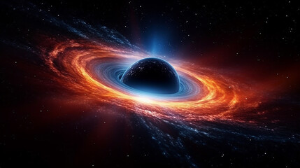 an intergalactic tunnel, like a swirling vortex, that takes us to unknown faraway parts of the unive