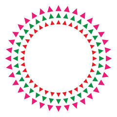 Wall Mural - triangle cone color design circle. festival celebration graphic design. on white background