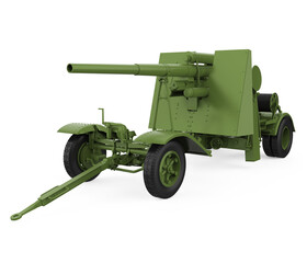 Wall Mural - Flak Gun Anti Aircraft Artillery Isolated