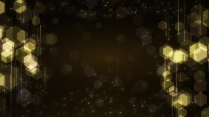 Poster - gold glitter particles abstract background, luxury concept, merry christmas and happy new year