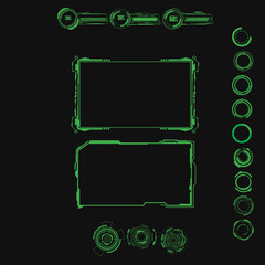 Wall Mural - abstract technology futuristic concept hud interface hologram elements of digital data and circle