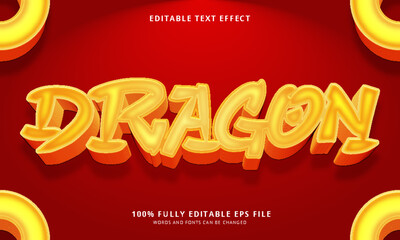 Sticker - Dragon text style editable text effect