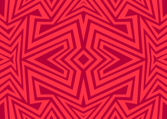 Poster - abstract background with reflective mosaic and geometric lines pattern. seamless aztec ornament