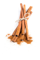 Wall Mural - cinnamon sticks with powder