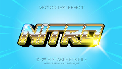 Poster - Nitro editable text effect style, EPS editable text effect