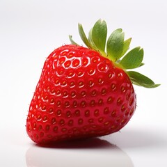 Sticker - Fresh strawberry isolated on white background