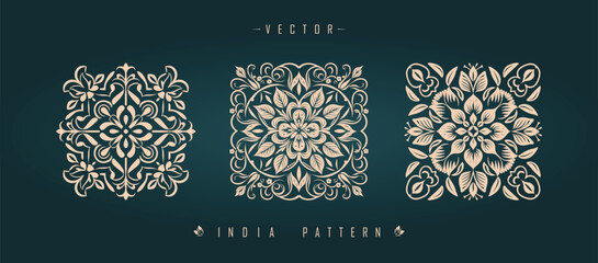 Indian traditional pattern Asian pattern