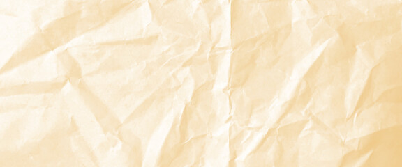 Creased Craft light brown color recyclable organic paper bag texture background, old dark brown crumpled paper texture, brown striped recycle Kraft paper, crumpled grunge texture sample.	