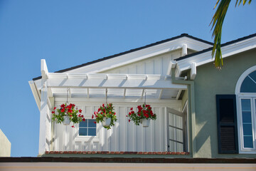 Wall Mural - secluded balcony of a charming beach bungalow