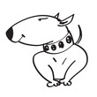 Ręcznie rysowany pies bojowy rasy bulterier