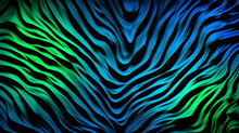 Texture Background Of A Fusion Of Electric Blue And Neon Green Zebra Stripes