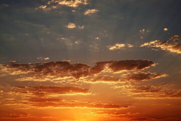 Canvas Print - beautiful sunset over the sea