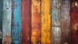 Planche de bois multi couleur usés et vintage