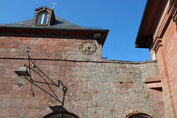 Canvas Print - convent at le mont-sainte-odile in alsace (france)