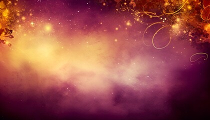 Wall Mural - Fantasy orange and violet, purple nebula glowing and morphing into space. Vintage elements and fine lines transforming this galaxy pattern into a unique cosmic background.