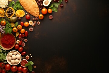 Wall Mural - banner or poster design template on a food theme for a restaurant advertising