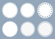 vector white doily lace round frames