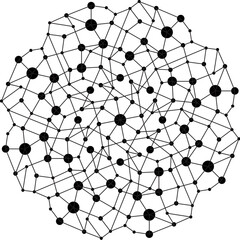 vector abstract circle structure of connected molecules