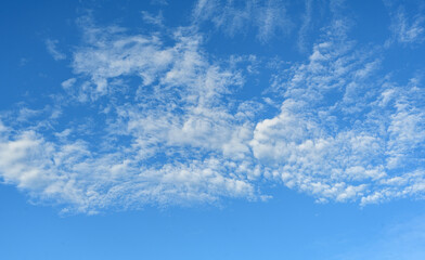 Wall Mural - Beautiful blue sky with white cloud, background, wallpaper.