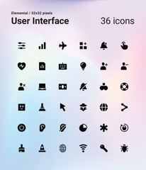 Elemental User Interface Solid Icon Pack