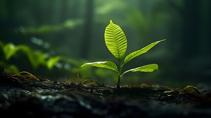 Waldwunder: Ein junges Blatt auf seinem Weg nach oben