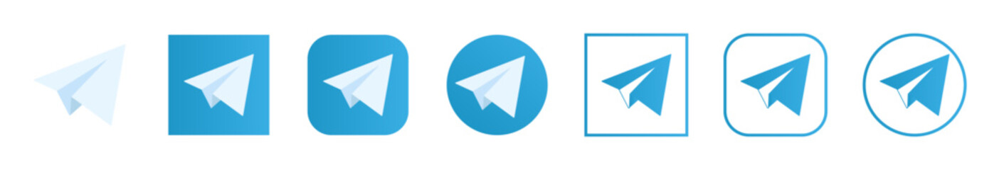 Poster - Telegram logo. Telegram button. telegram vector icon. Telegram sign in linear and flat style placed on white background eps10