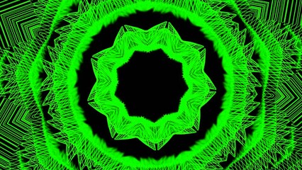 Poster - Kaleidoscope Imitation Background. Design. Dynamic pattern with star shapes and spreading rings.