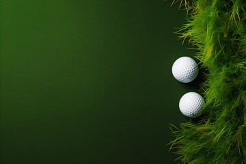 Wall Mural - Golf sport wallpaper background design with golf ball and copy space