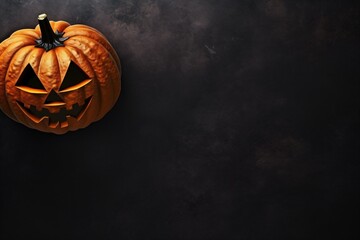 halloween pumpkin on a dark background