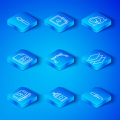 Poster - Set line Laptop and cursor, Bezier curve, Paint spray can, Layers, Light bulb with concept of idea, Picture landscape, brush and Pipette icon. Vector